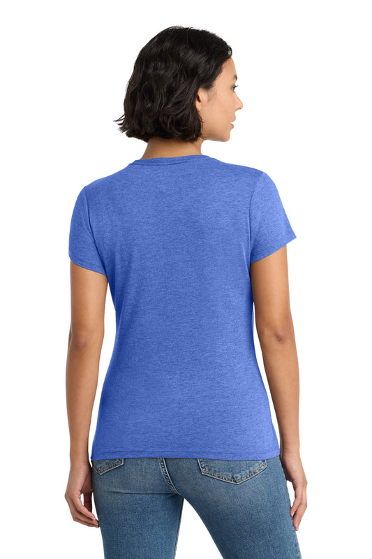 District Women's Perfect Tri Tee DM130L Royal Frost
