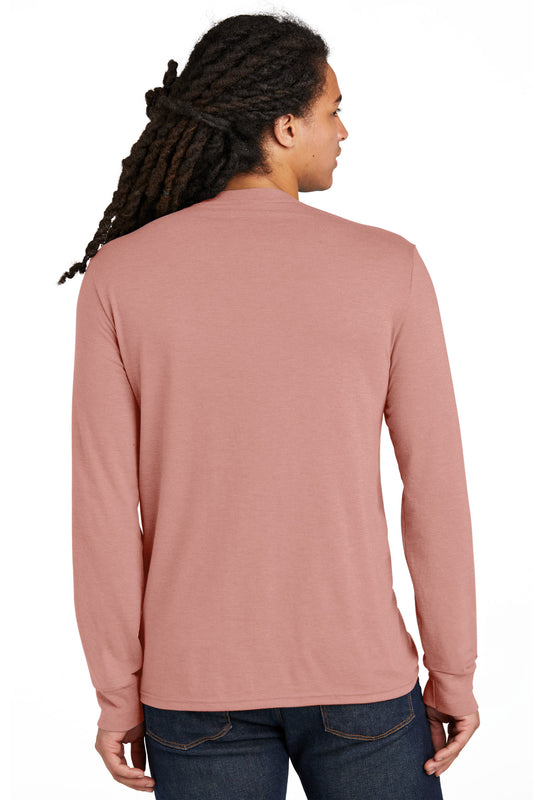 District Perfect Tri Long Sleeve Tee DM132 Blush Frost