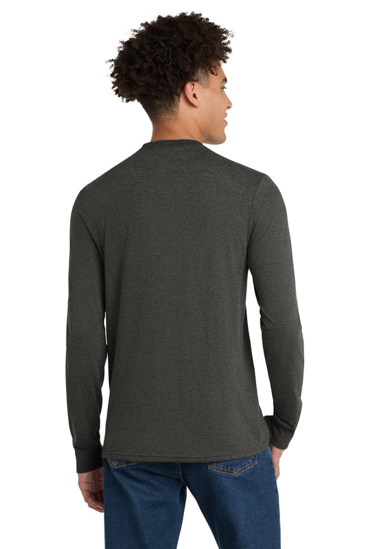 District Perfect Tri Long Sleeve Tee DM132 Heathered Charcoal
