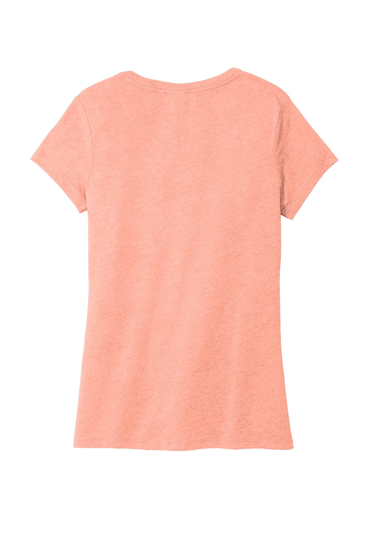 District Women's Perfect Tri V-Neck Tee DM1350L Heathered Dusty Peach