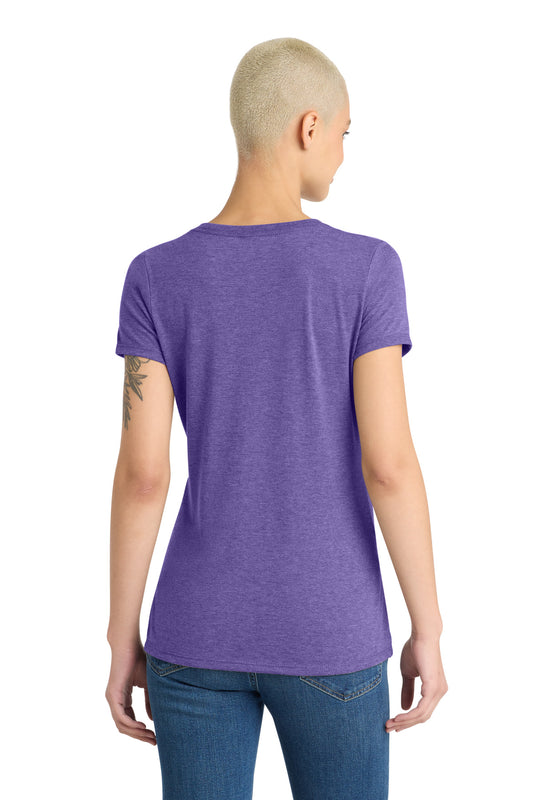 District Women's Perfect Tri V-Neck Tee DM1350L Purple Frost