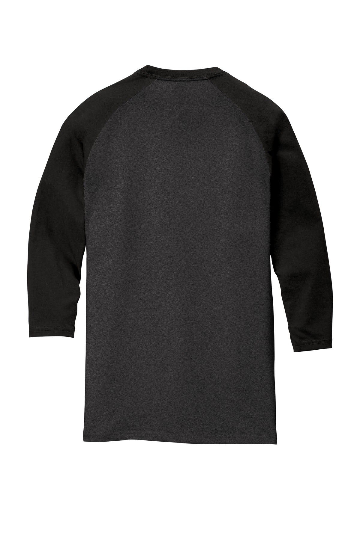 District Perfect Tri 3/4-Sleeve Raglan DM136 Black/ Black Frost