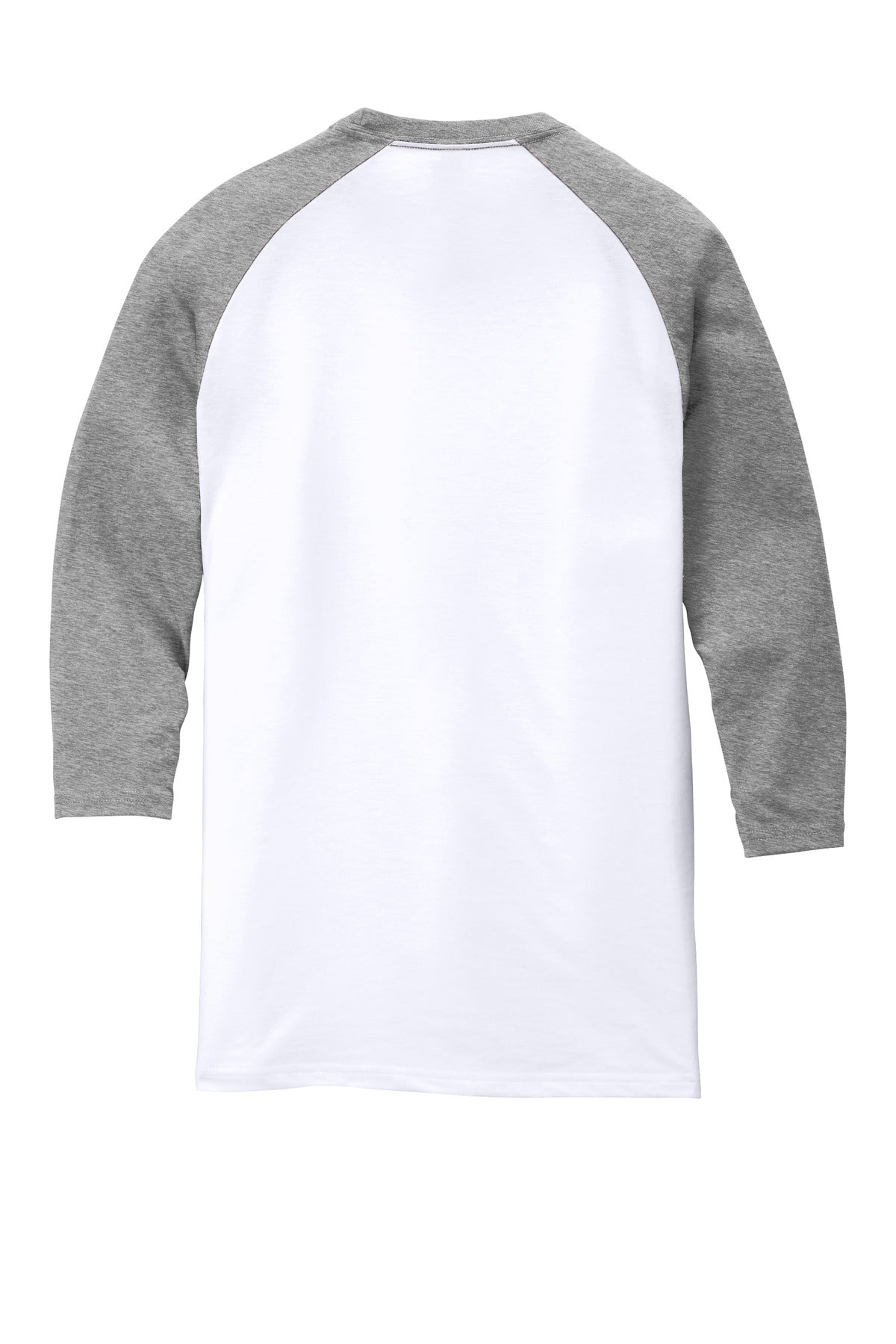 District Perfect Tri 3/4-Sleeve Raglan DM136 Grey Frost/ White