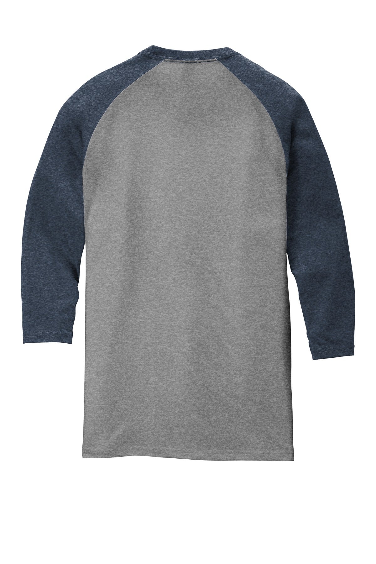 District Perfect Tri 3/4-Sleeve Raglan DM136 Navy Frost/ Grey Frost