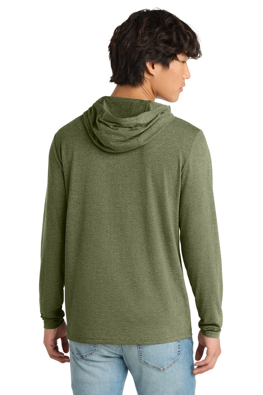 District Perfect Tri Long Sleeve Hoodie DM139 Military Green Frost