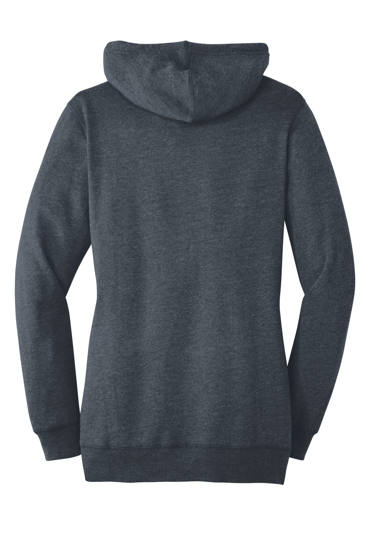 District Women's Lightweight Fleece Hoodie DM493 Heathered Navy