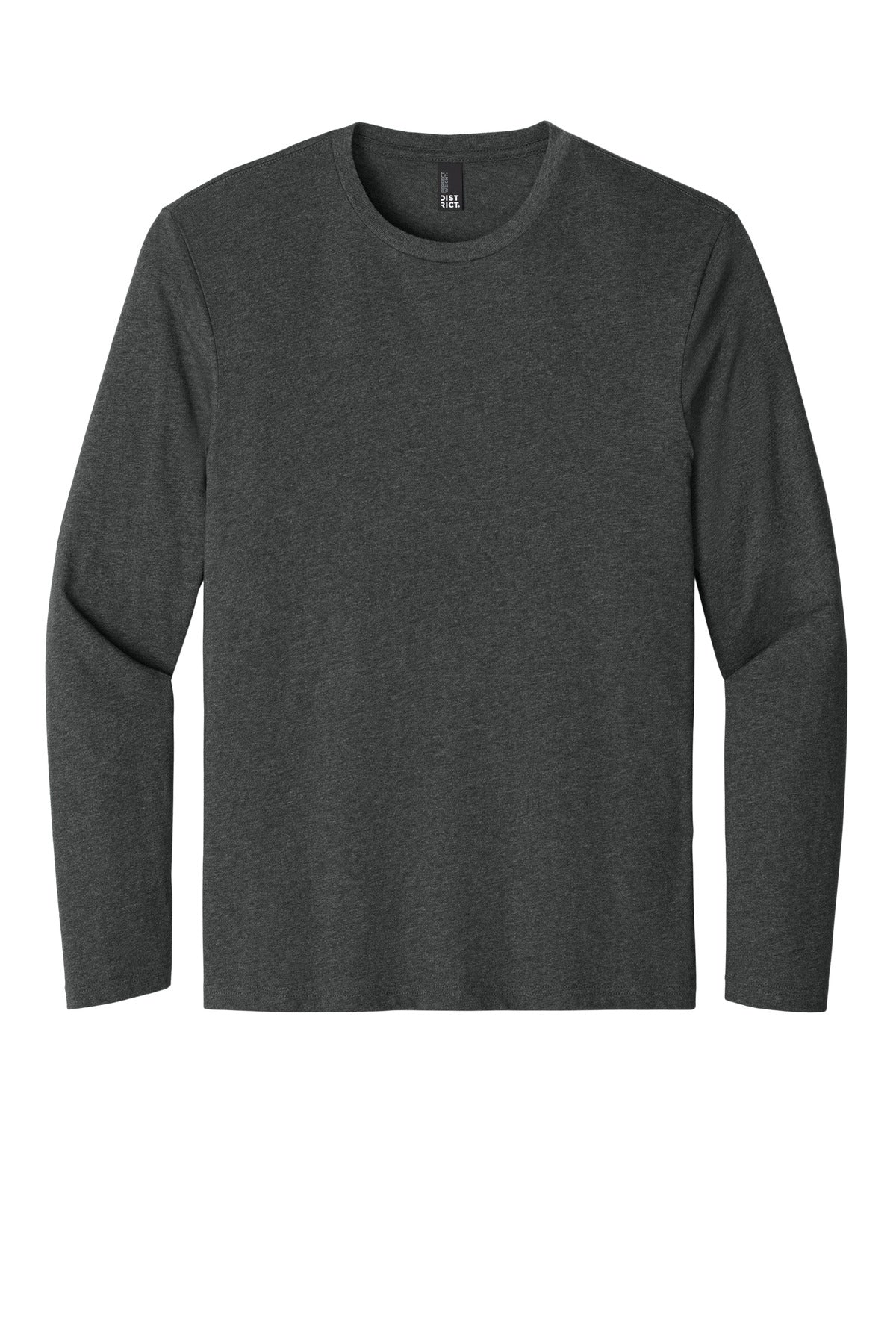 District Perfect Weight Long Sleeve Tee DT105 Heathered Charcoal
