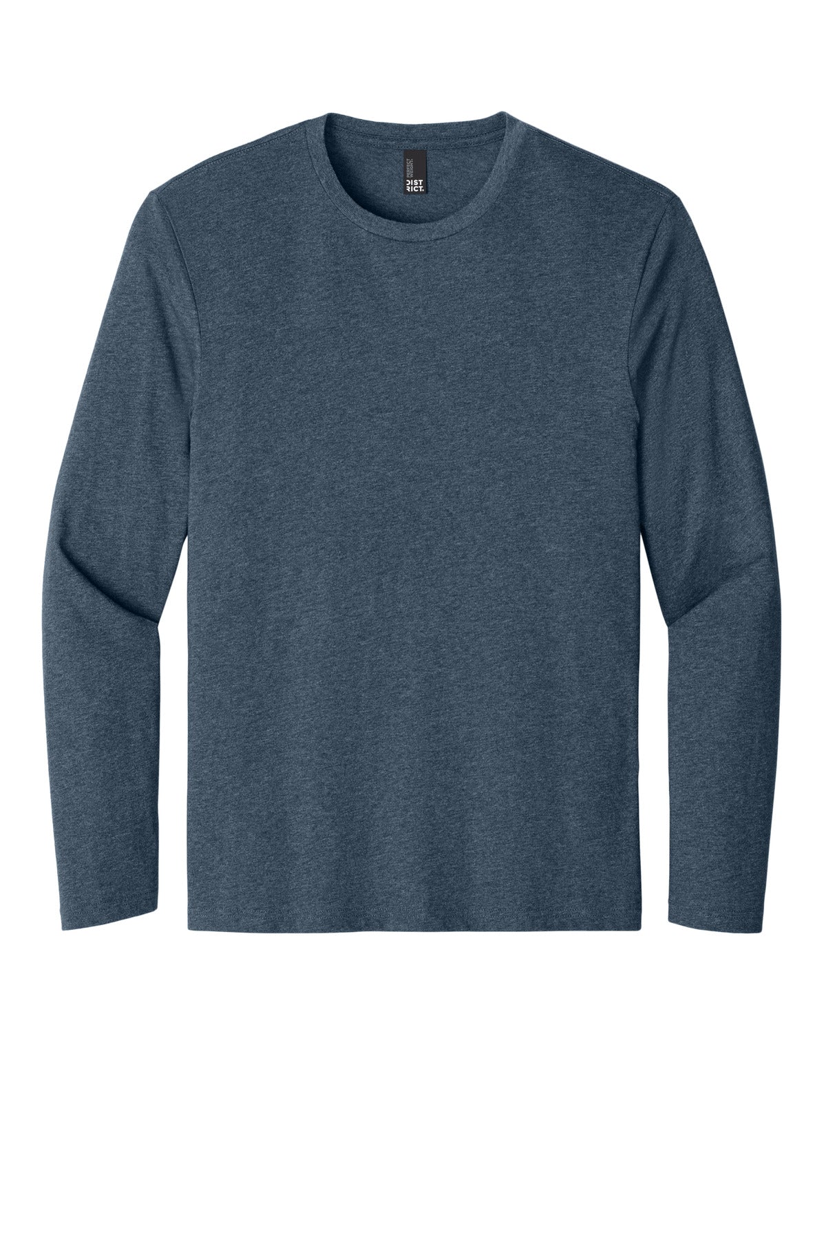 District Perfect Weight Long Sleeve Tee DT105 Heathered Navy