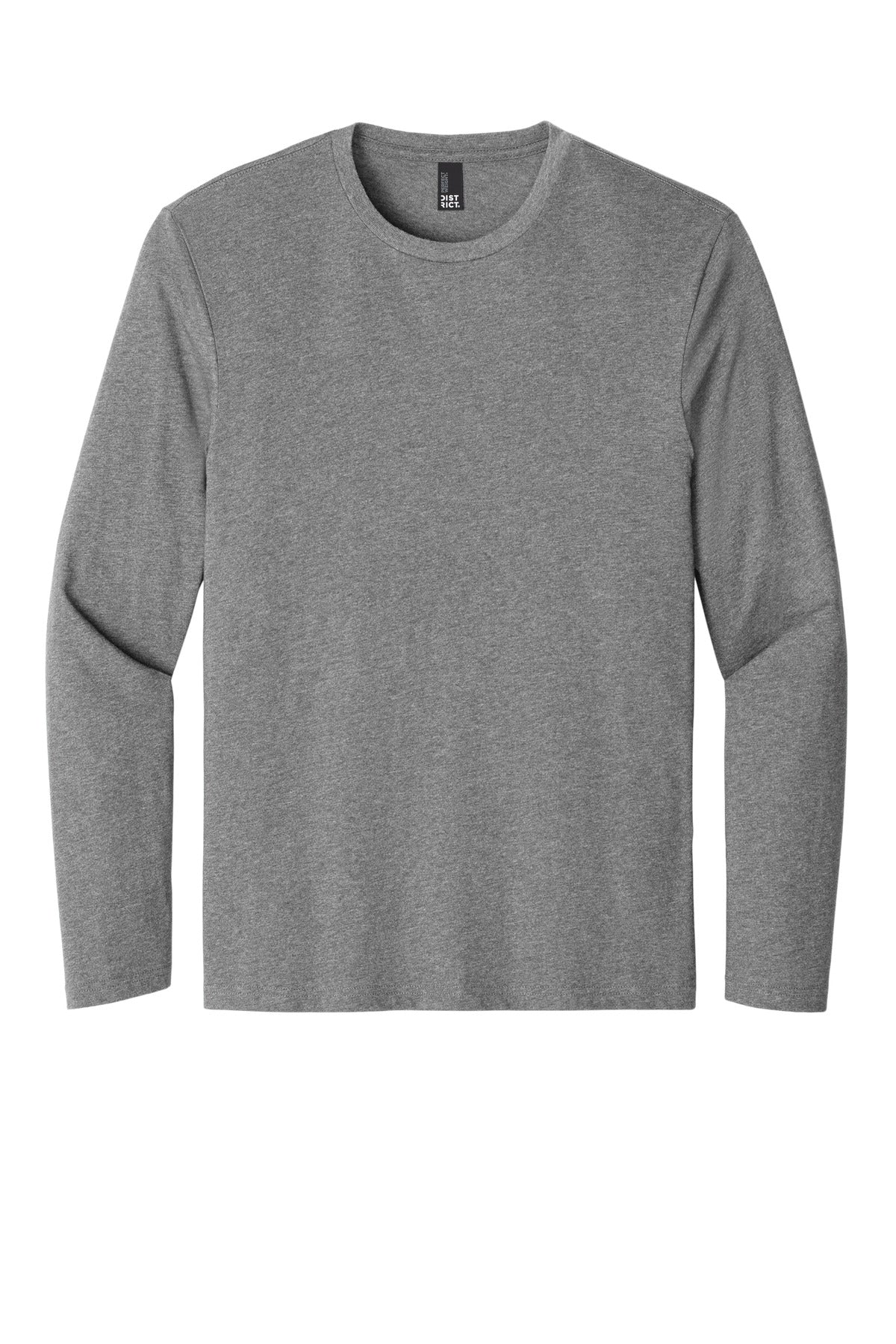 District Perfect Weight Long Sleeve Tee DT105 Heathered Steel