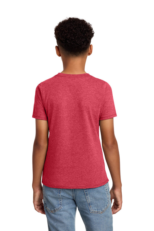 District Youth Perfect Blend CVC Tee DT108Y Heathered Red