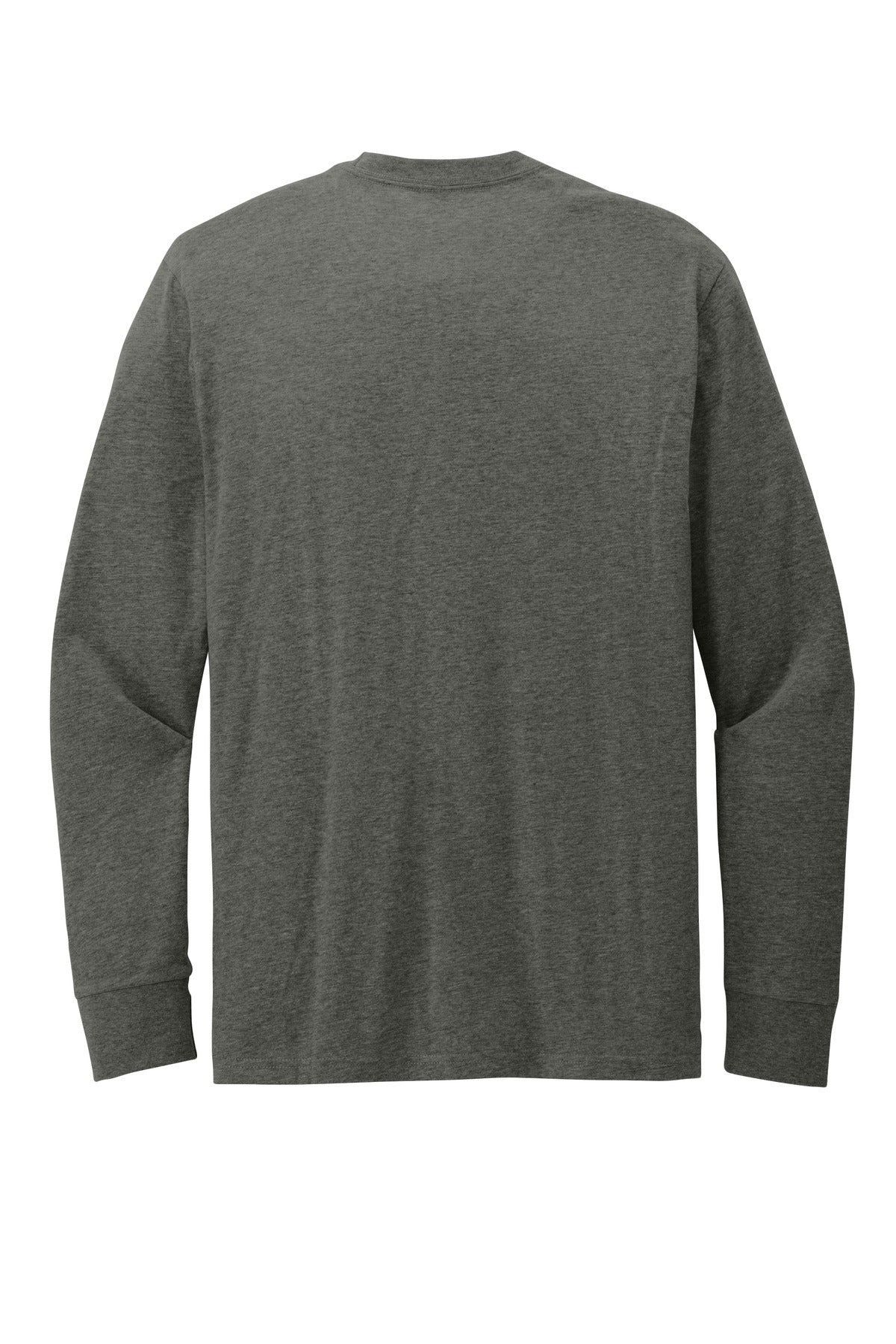 District Perfect Blend CVC Long Sleeve Tee DT109 Heathered Charcoal