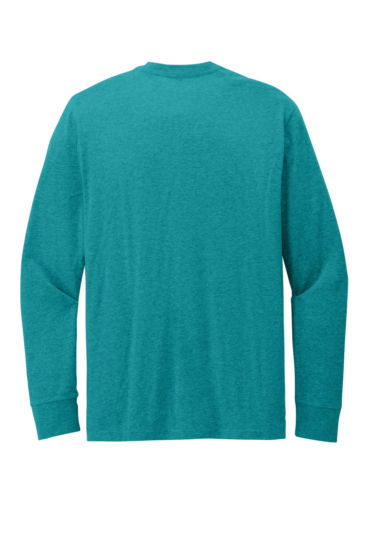 District Perfect Blend CVC Long Sleeve Tee DT109 Heathered Teal