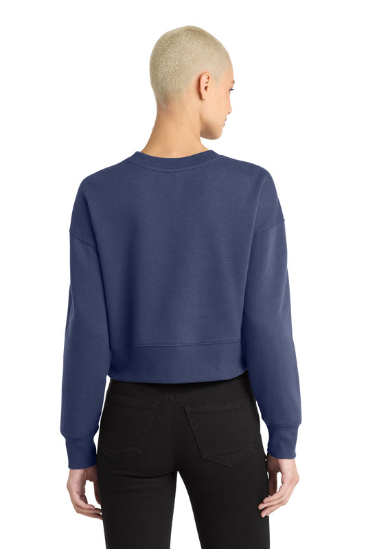 District Women's Perfect Weight Fleece Cropped Crew DT1105 Tanzanite