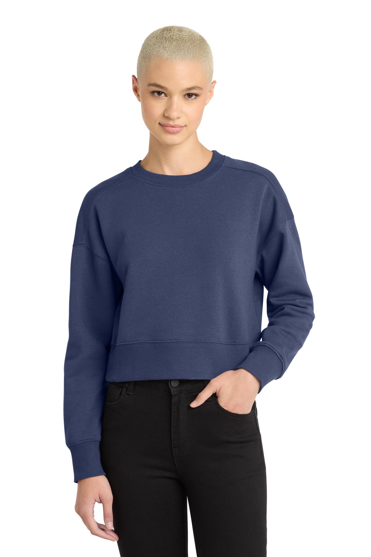 District Women's Perfect Weight Fleece Cropped Crew