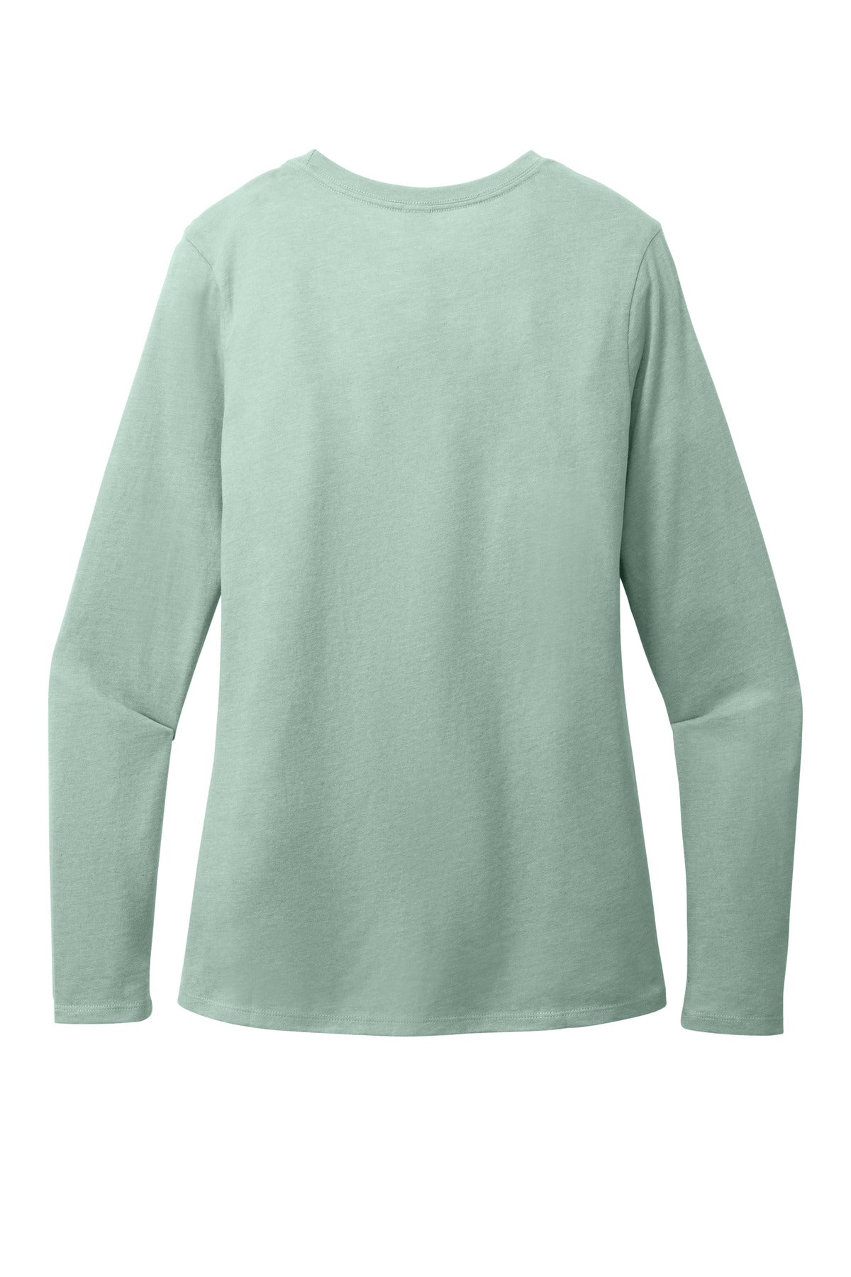 District Women's Perfect Blend CVC Long Sleeve Tee DT110 Heathered Dusty Sage