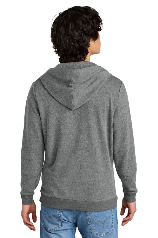 District Perfect Tri Fleece Full-Zip Hoodie DT1302 Grey Frost