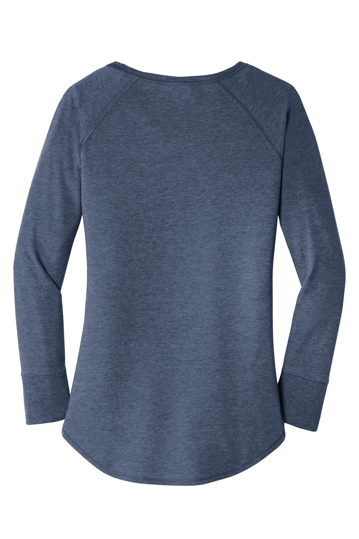 District Women's Perfect Tri Long Sleeve Tunic Tee DT132L Navy Frost