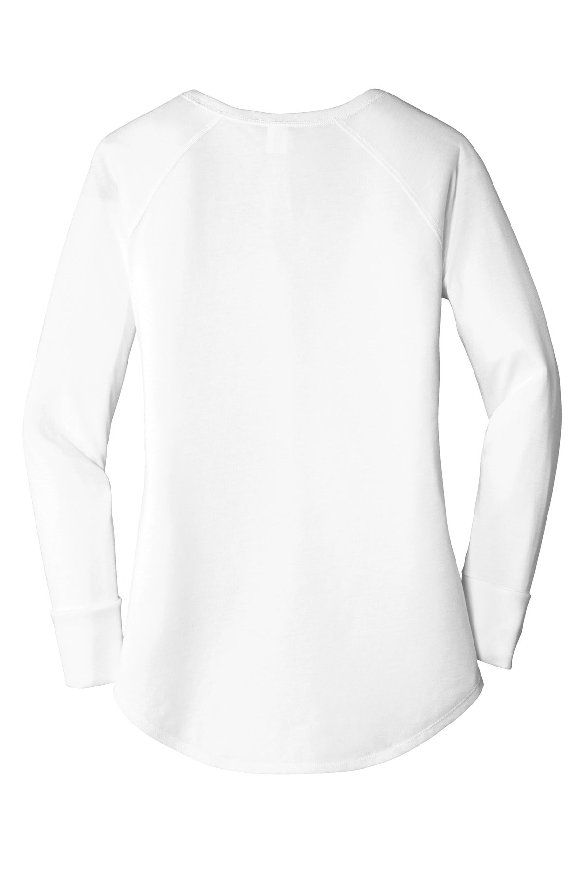 District Women's Perfect Tri Long Sleeve Tunic Tee DT132L White