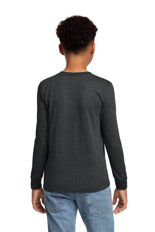 District Youth Perfect Tri Long Sleeve Tee DT132Y Black Frost
