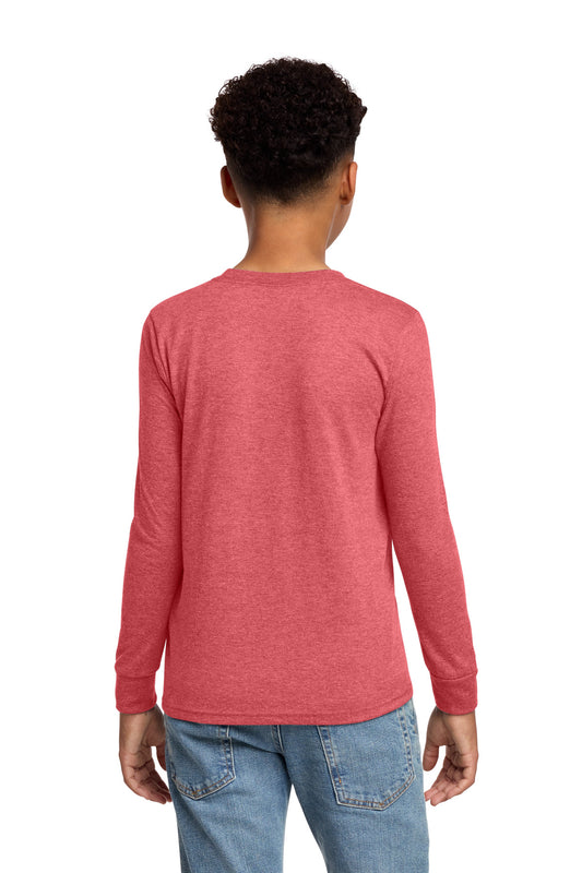 District Youth Perfect Tri Long Sleeve Tee DT132Y Red Frost