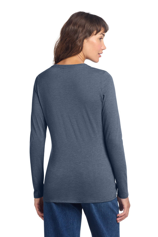 District Women's Perfect Tri Long Sleeve V-Neck Tee image 2