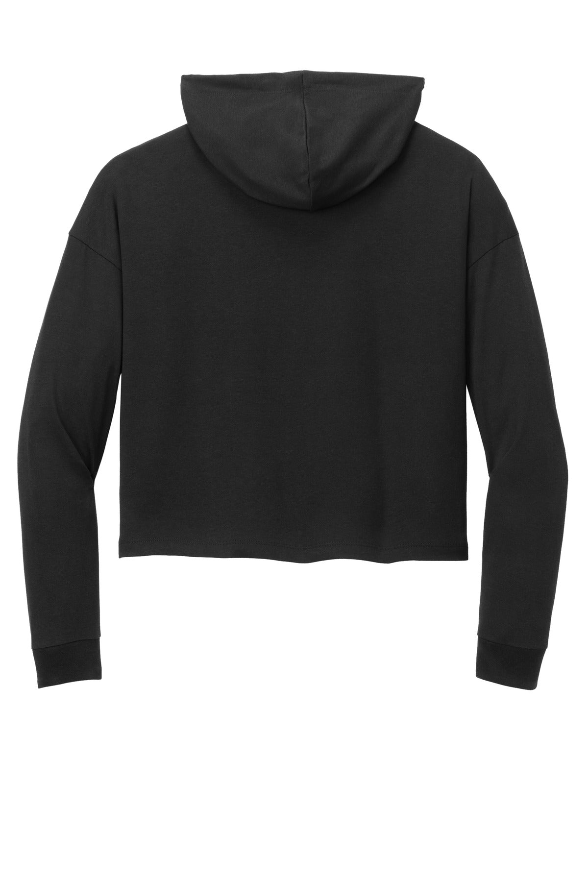 District Women's Perfect Tri Midi Long Sleeve Hoodie DT1390L Black