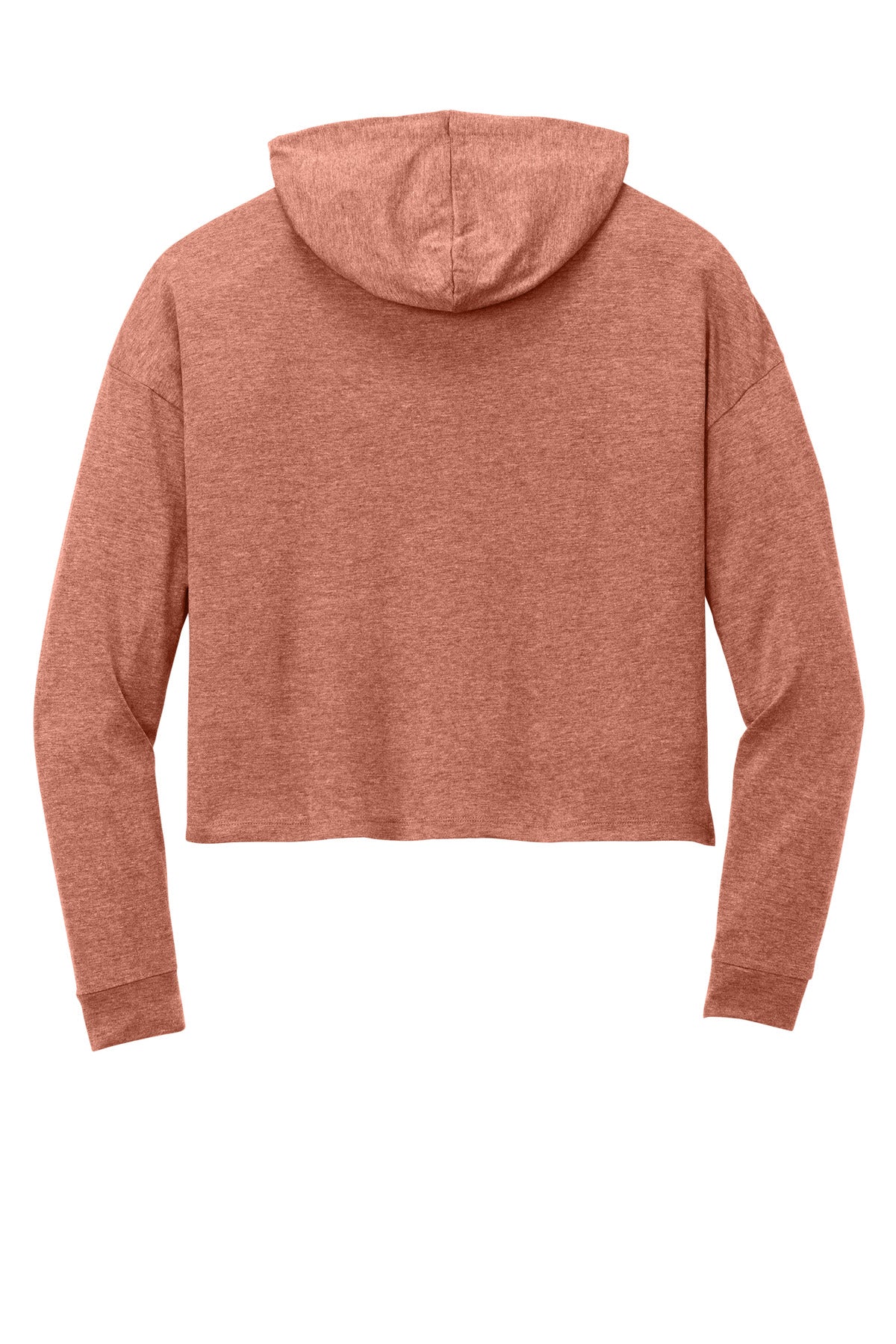 District Women's Perfect Tri Midi Long Sleeve Hoodie DT1390L Desert Rose Heather