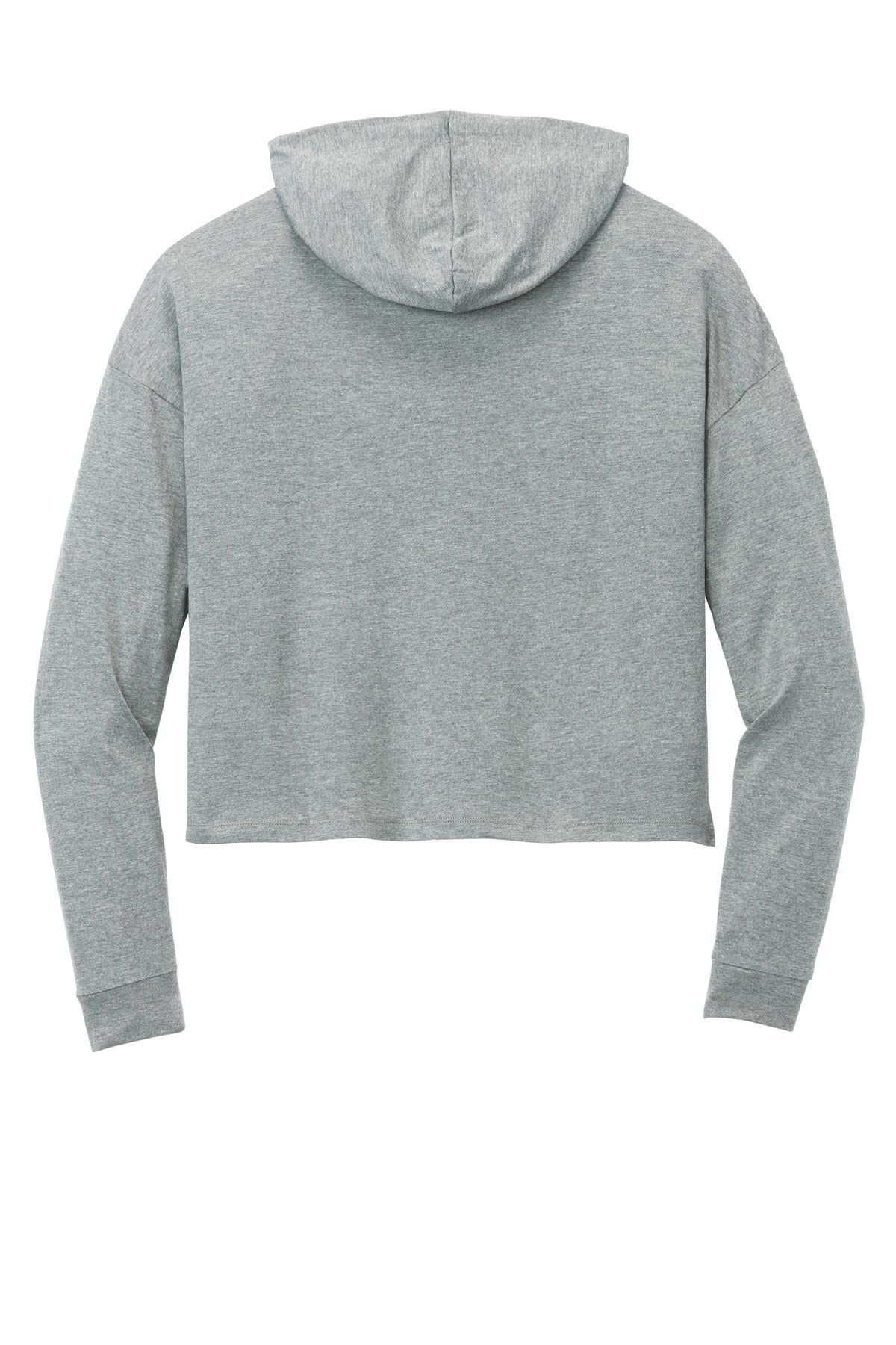 District Women's Perfect Tri Midi Long Sleeve Hoodie DT1390L Grey Frost