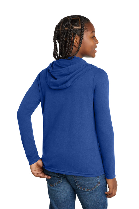 District Youth Perfect Tri Long Sleeve Hoodie DT139Y Deep Royal