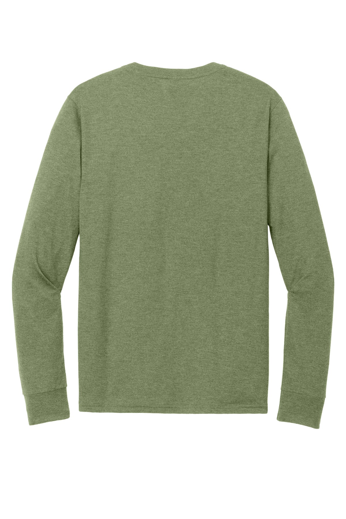 District Perfect Tri Long Sleeve Henley DT145 Military Green Frost