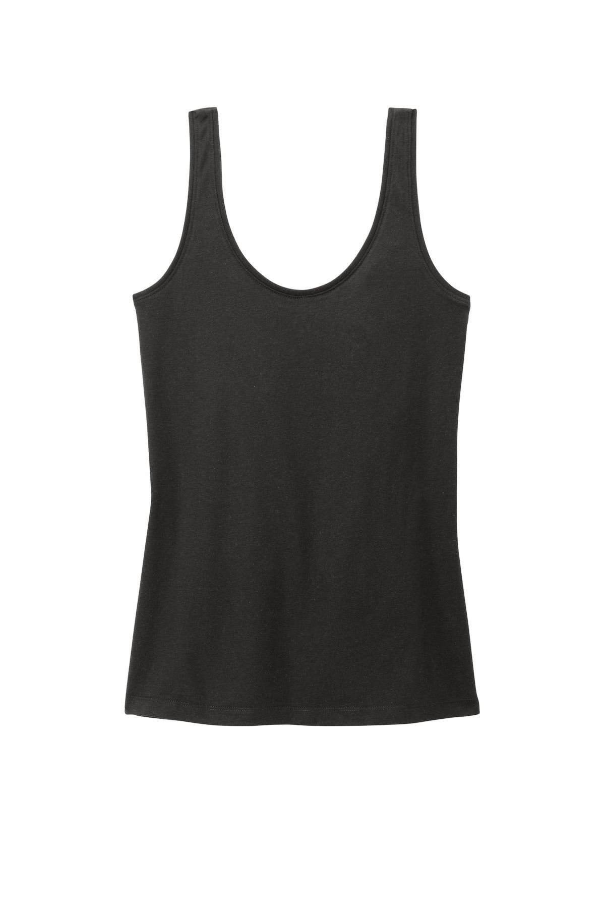 District Women's Perfect Blend CVC V-Neck Tank DT154 Black
