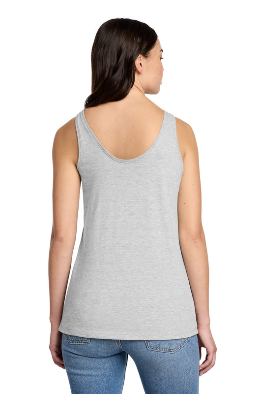 District Women's Perfect Blend CVC V-Neck Tank DT154 Light Heather Grey