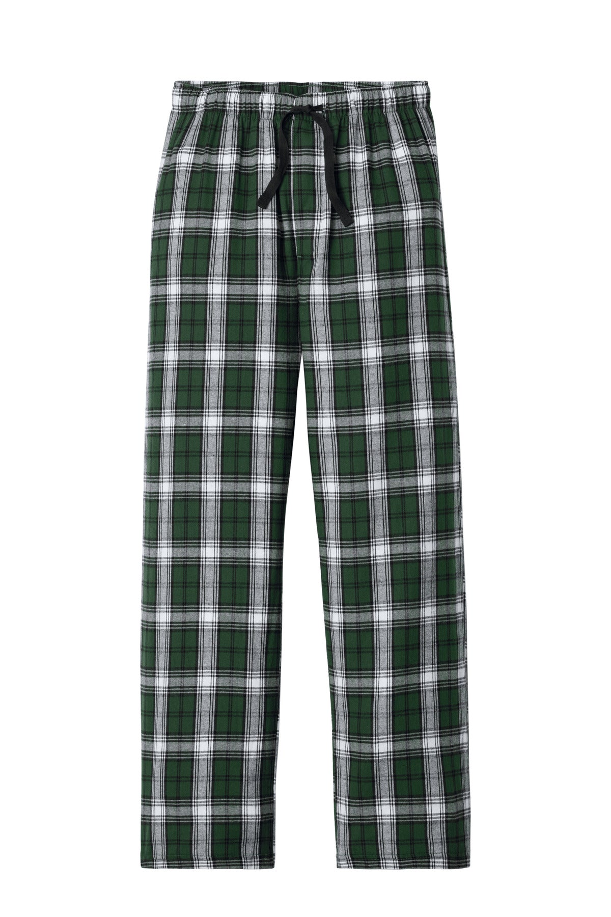 District Flannel Plaid Pant. DT1800 Dark Green Tartan Plaid