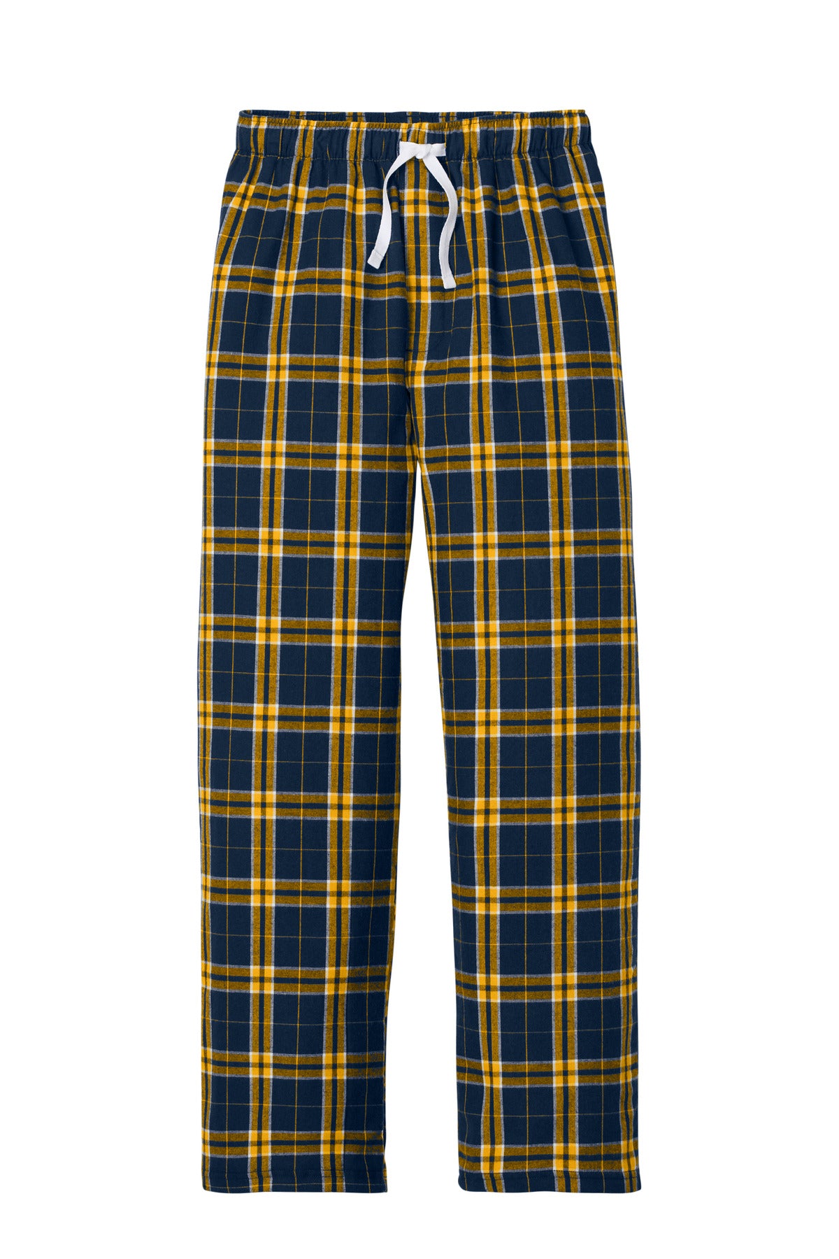 District Flannel Plaid Pant. DT1800 Team Navy/ Gold