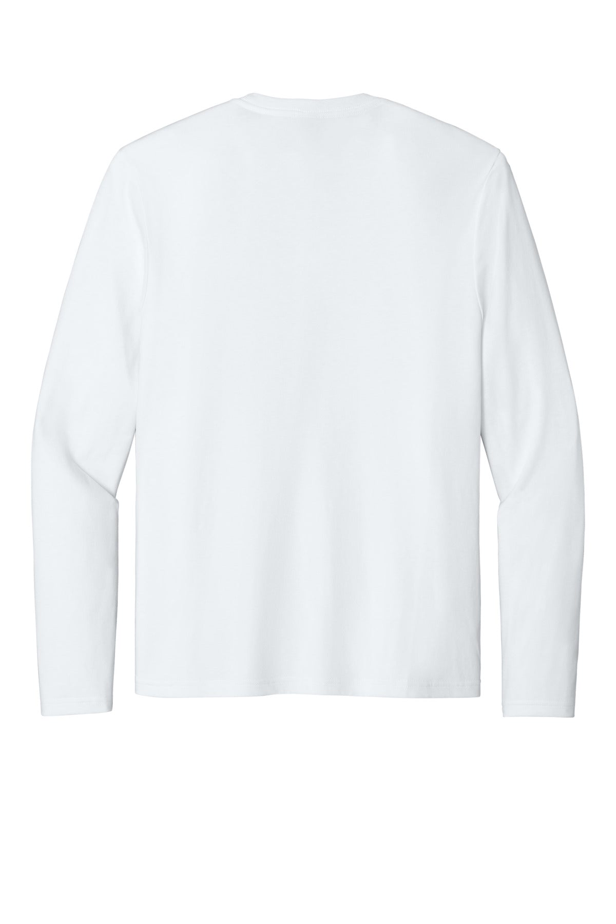 District Perfect Weight CVC Long Sleeve Tee DT185 Bright White