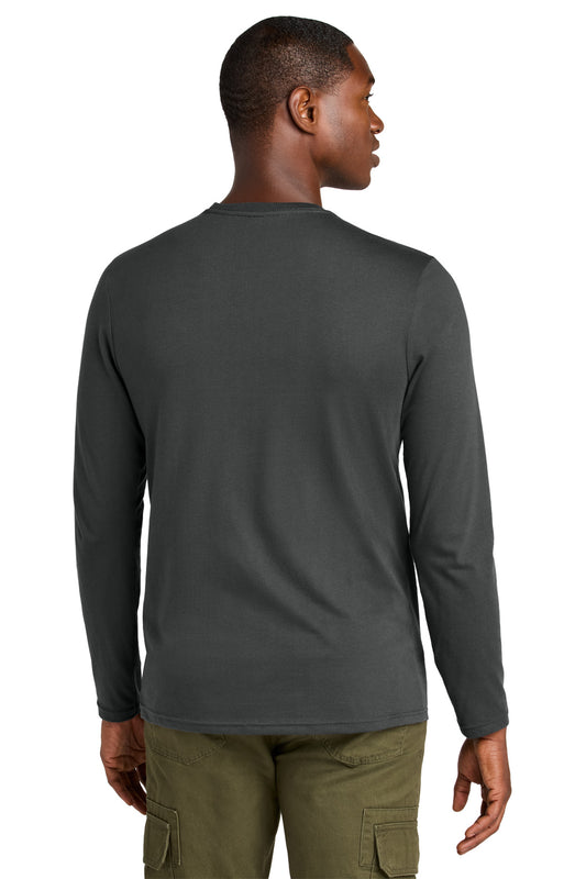 District Perfect Weight CVC Long Sleeve Tee DT185 Charcoal