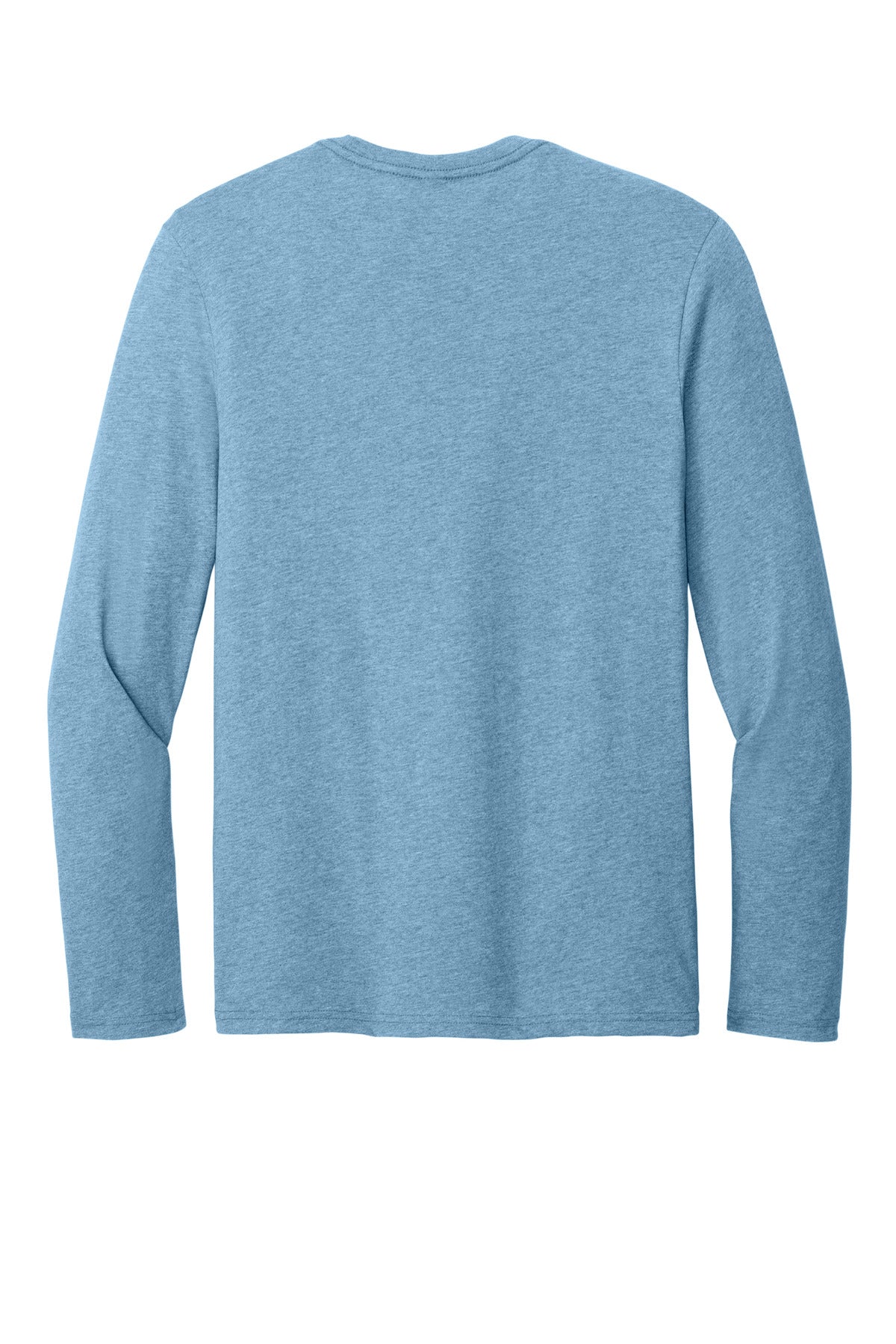 District Perfect Weight CVC Long Sleeve Tee DT185 Tundra Blue Heather