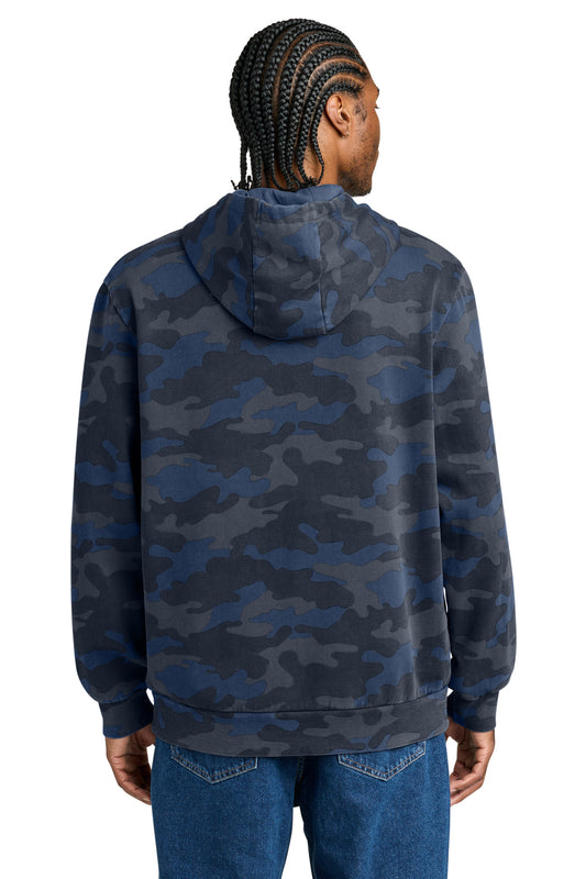 District Wash Camo Fleece Hoodie DT2200C True Navy