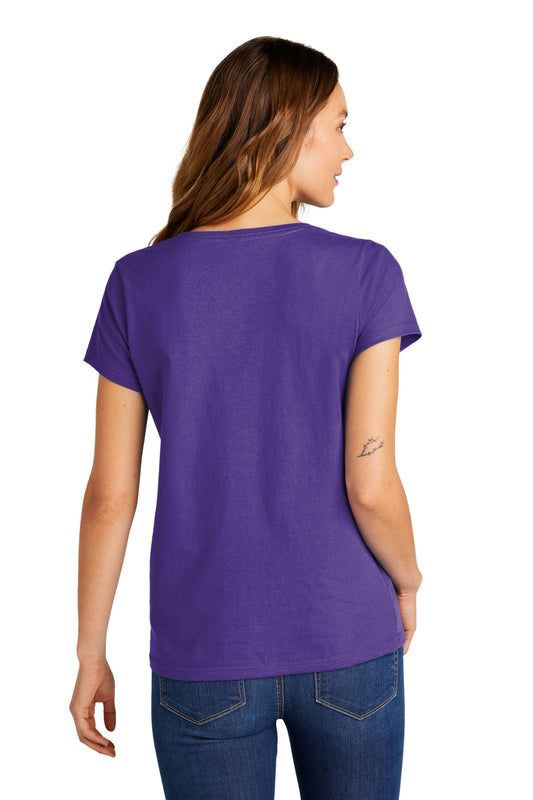 District Women's The Concert Tee V-Neck DT5002 Purple