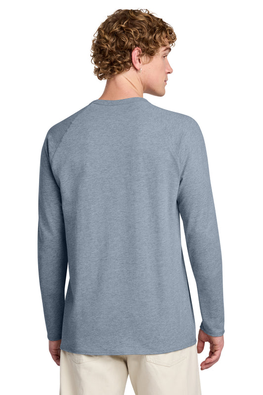District Featherweight French Terry Long Sleeve Crewneck DT572 Flint Blue Heather