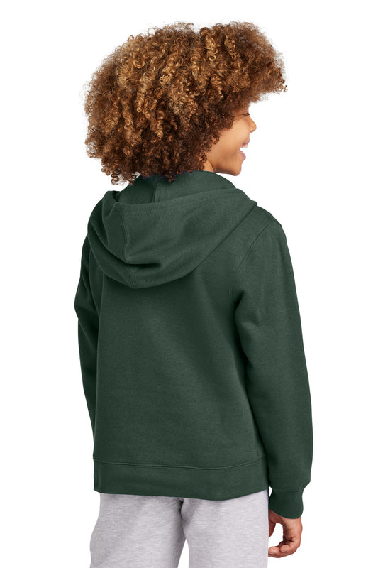District Youth VIT Fleece Full-Zip Hoodie DT6102Y Forest Green