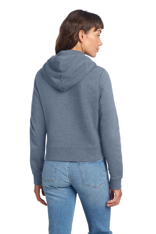 District Women's VIT Fleece Full-Zip Hoodie DT6103 Flint Blue Heather