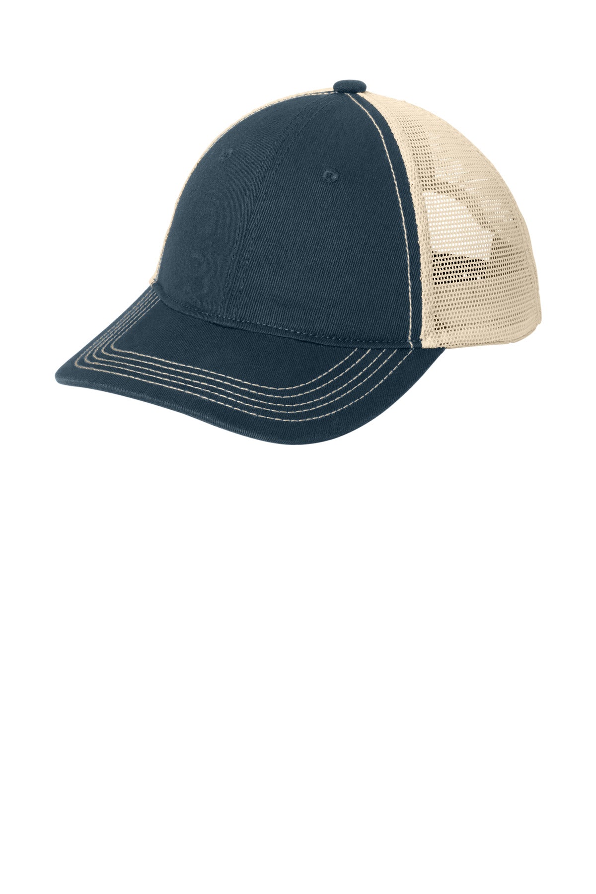 District Super Soft Mesh Back Cap DT630 New Navy/ Stone