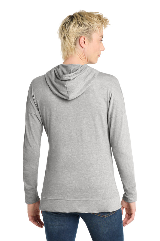 District Women's Medal Full-Zip Hoodie DT665 Light Grey