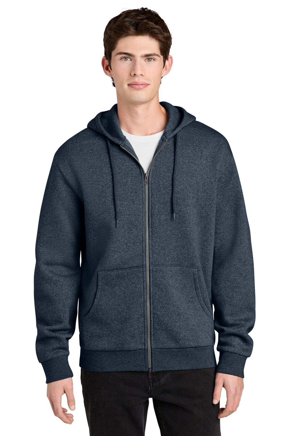 District MelloFleece Full-Zip Hoodie DT6702 Navy Heather