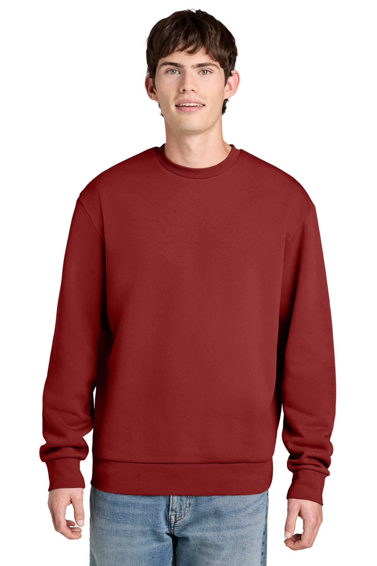 District MelloFleece Crew DT6704 Cherrywood