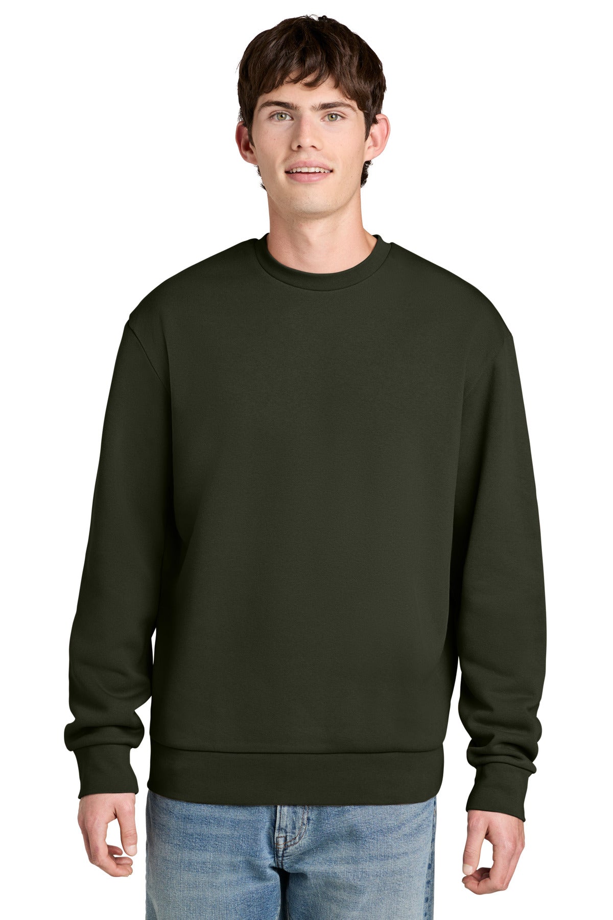 District MelloFleece Crew DT6704 Dark Olive