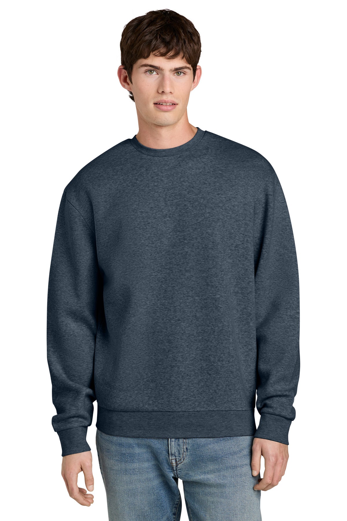 District MelloFleece Crew DT6704 Navy Heather