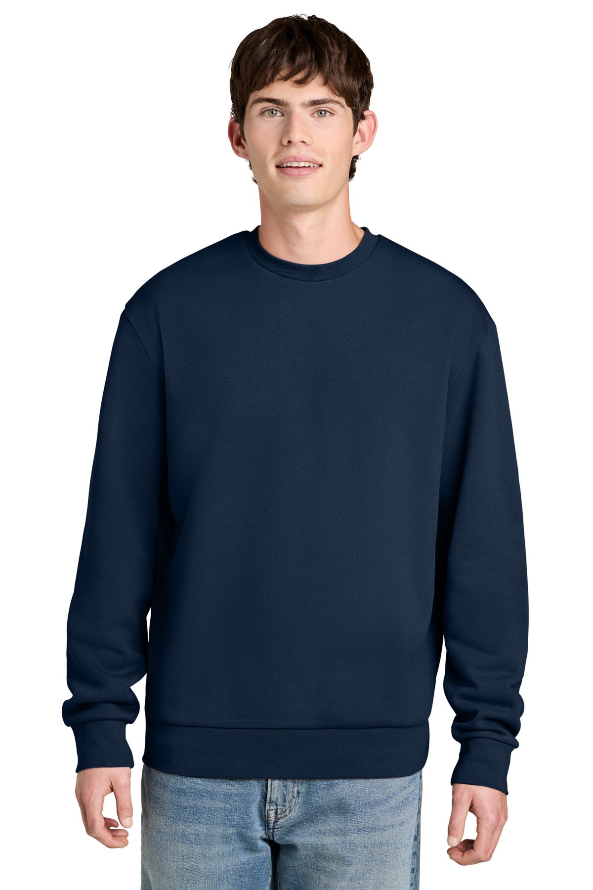 District MelloFleece Crew DT6704 River Blue Navy
