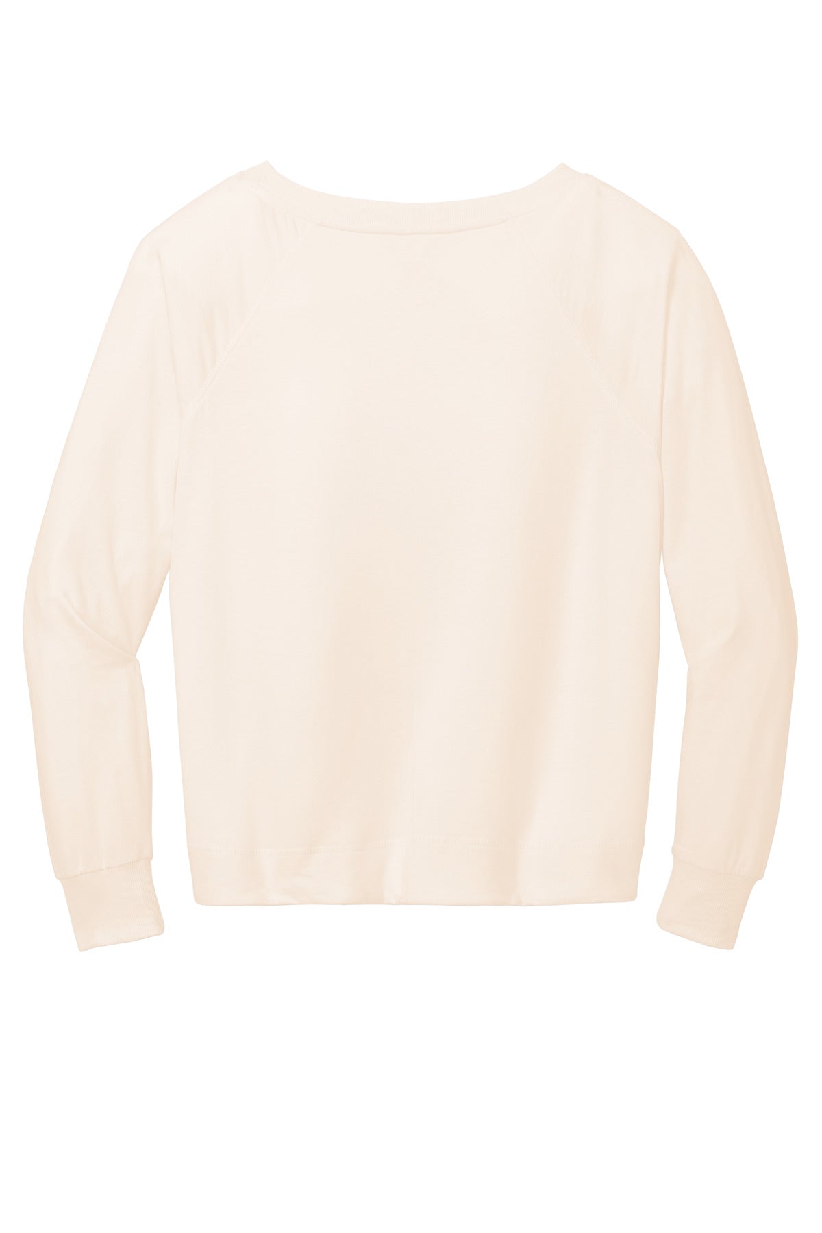 District Women's Featherweight French Terry Long Sleeve Crewneck DT672 Gardenia